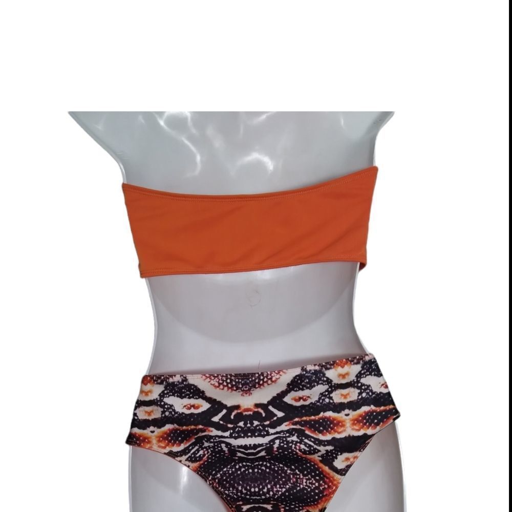 ICON SWIM Orange bikini set 3 pieces - Picture 4 of 11
